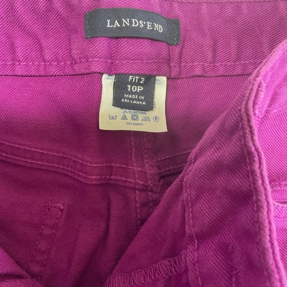 Lands' End Women Fit 2 Purple Straight Leg Jeans Size 10P - Picture 2 of 6
